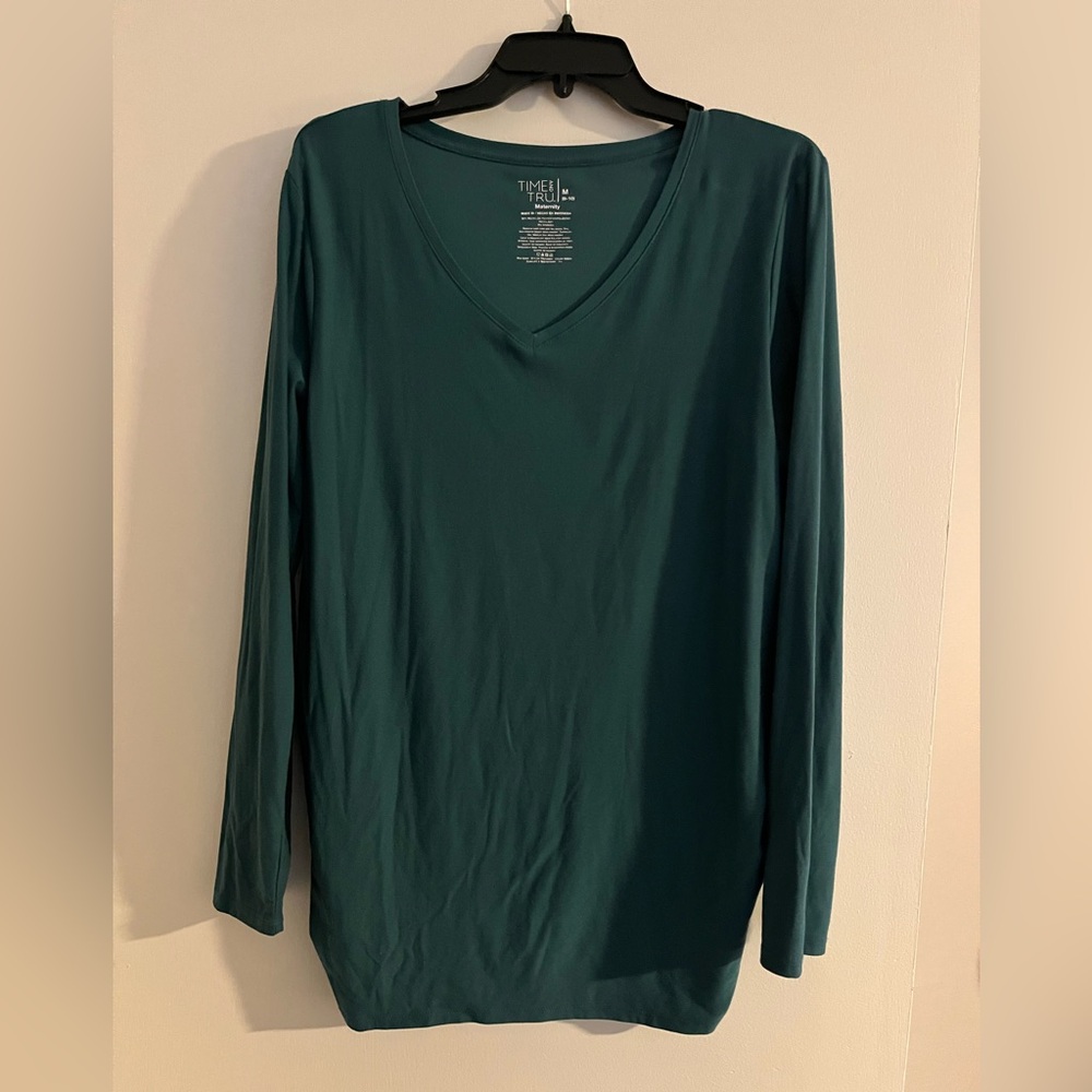 Time and Tru Women's Green Long Sleeve Top